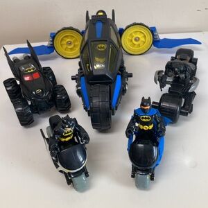 DC Comics Imaginext Batman Batcycle Dark Knight Batpod Cycle Two Smaller Cycles